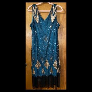 Plus size 20s style flapper dress